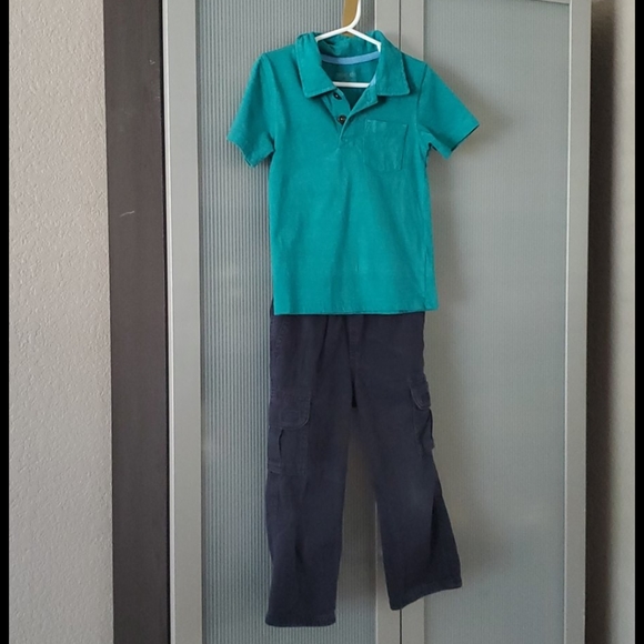 Toddler boys 3T polo shirt with cargo pants set - Picture 2 of 3